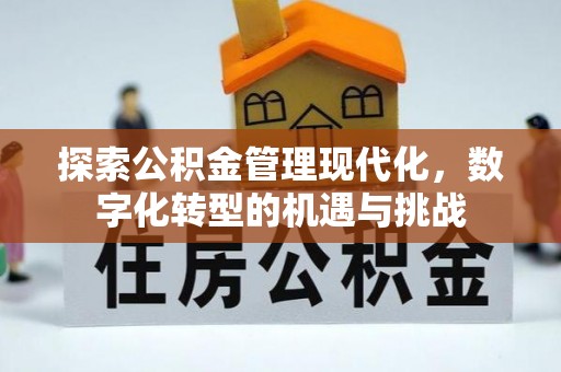华亭探索公积金管理现代化，数字化转型的机遇与挑战